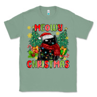Sage meowy christmas black cat Classic Tee - MaliasSmallBusiness