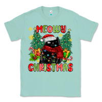Seafoam meowy christmas black cat Classic Tee - MaliasSmallBusiness