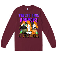 Burgundy there's some horrors in this house Long Sleeve Tee - LillyAllenDesigns