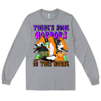 Heather Grey there's some horrors in this house Long Sleeve Tee - LillyAllenDesigns