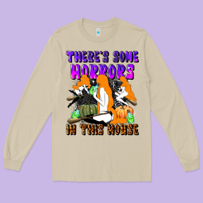 There's Some Horrors In This House Long Sleeve Tee Designed By Lillyallendesigns