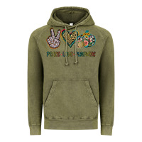 Vintage Olive Peace Love Pumkins Vintage Hoodie - Jasminsmagicworld