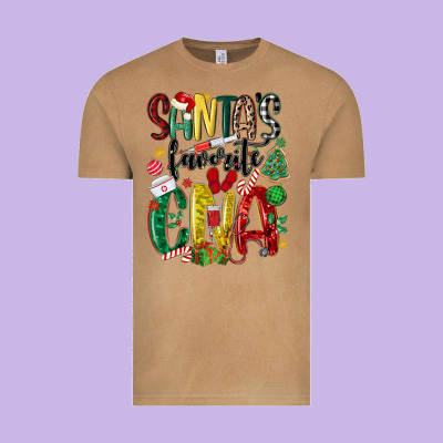 Santas Favorite Cna Nurse Vintage Tee Designed By Maliassmallbusiness