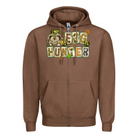 Chestnut Egg hunter with plate letters Easter Day Zipper Hoodie - HowdyJamesFarm