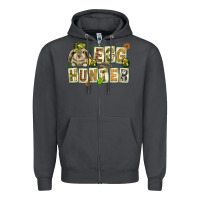 Smoke Egg hunter with plate letters Easter Day Zipper Hoodie - HowdyJamesFarm