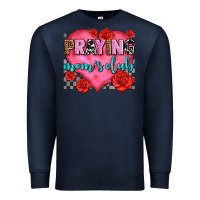 Navy praying moms club olivia Premium Sweatshirt - OliviaCreatesArt