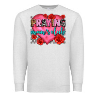 Oatmeal Heather praying moms club olivia Premium Sweatshirt - OliviaCreatesArt