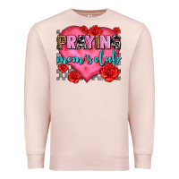 Pale Pink praying moms club olivia Premium Sweatshirt - OliviaCreatesArt