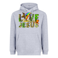 Heather Grey Love like Jesus Heavyweight Hoodie - CowGirlArtShop
