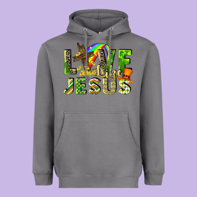 Love Like Jesus Heavyweight Hoodie Designed By Cowgirlartshop