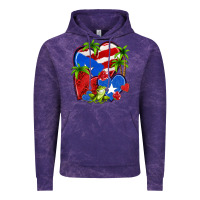 Cloud Purple puerto rico hearts Vintage Hoodie - NancyCooperArtShop