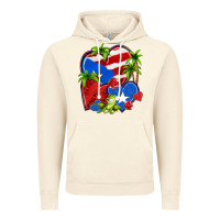 Vintage Artic puerto rico hearts Vintage Hoodie - NancyCooperArtShop