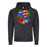 Vintage Black puerto rico hearts Vintage Hoodie - NancyCooperArtShop