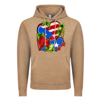 Vintage Coffee puerto rico hearts Vintage Hoodie - NancyCooperArtShop