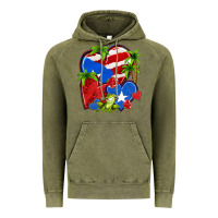 Puerto Rico Hearts Vintage Hoodie | Teevron