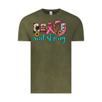 Vintage Olive brave and strong Vintage Tee - JahusDesignShop