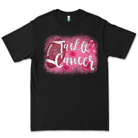 Black tackle cancer football leopard Premium Tee - AdoDesignShop