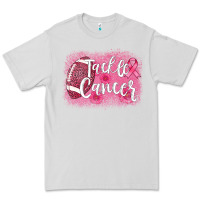 Dove Grey tackle cancer football leopard Premium Tee - AdoDesignShop