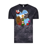 Cloud Black Argentina hearts Vintage Tee - NancyCooperArtShop