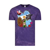 Cloud Purple Argentina hearts Vintage Tee - NancyCooperArtShop