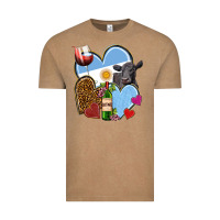 Vintage Coffee Argentina hearts Vintage Tee - NancyCooperArtShop