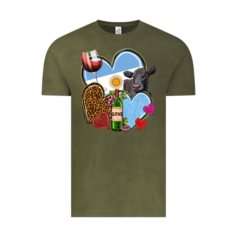Argentina Hearts Vintage Tee by NancyCooperArtShop | Teevron