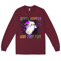 Burgundy spook around and find out Long Sleeve Tee - LillyAllenDesigns