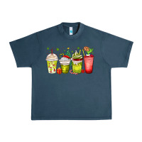 Midnight Navy Christmas characters coffee cups Urban Heavy Tee - MaliasSmallBusiness