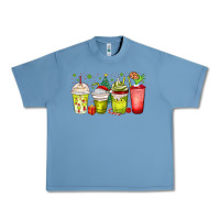 Pebble Blue Christmas characters coffee cups Urban Heavy Tee - MaliasSmallBusiness