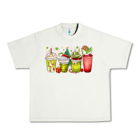 Pistachio Christmas characters coffee cups Urban Heavy Tee - MaliasSmallBusiness