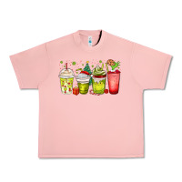 Salmon Christmas characters coffee cups Urban Heavy Tee - MaliasSmallBusiness