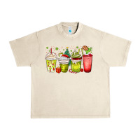 Sandshell Christmas characters coffee cups Urban Heavy Tee - MaliasSmallBusiness