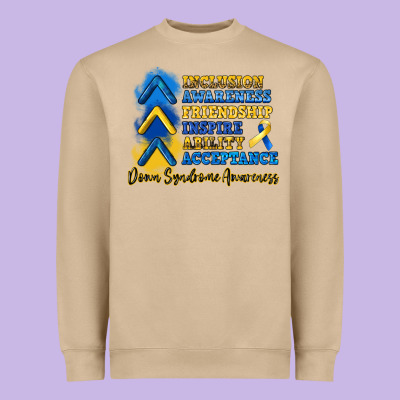 Down Syndrome Awareness Heavyweight Sweatshirt Designed By Artiststas