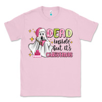 Bubblegum Pink dead inside but it's christmas Classic Tee - MaliasSmallBusiness