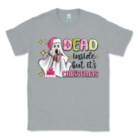 Heather Grey dead inside but it's christmas Classic Tee - MaliasSmallBusiness
