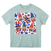 Arona 4th of july patriotic gnome seamless pattern Heavy Core Tee - BundleAndBundleShop