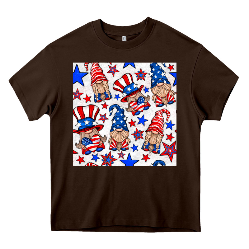 4th Of July Patriotic Gnome Seamless Pattern Heavy Core Tee by BundleAndBundleShop | Teevron