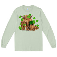 Matcha st patrick's day cow family Long Sleeve Tee - RanaPortraitStore
