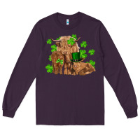 Plum st patrick's day cow family Long Sleeve Tee - RanaPortraitStore