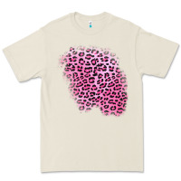 Bone pink leopard patch Premium Tee - AdoDesignShop