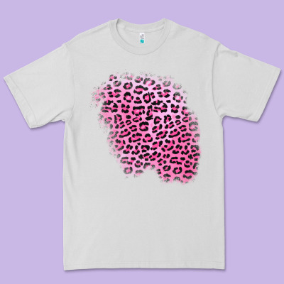 Pink Leopard Patch Premium Tee Designed By Adodesignshop