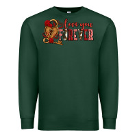 Sports Green love you forever olivia Premium Sweatshirt - OliviaCreatesArt