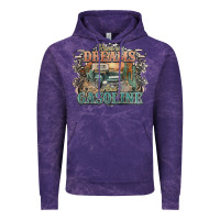 Cloud Purple runs on dreams and gasoline truck western Vintage Hoodie - NancyCooperArtShop