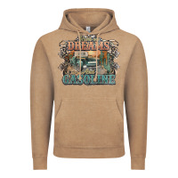 Vintage Coffee runs on dreams and gasoline truck western Vintage Hoodie - NancyCooperArtShop