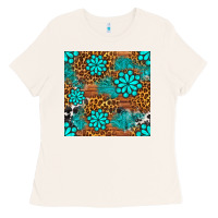Leopard Gemstone Seamless Pattern Ladies Tee | Teevron