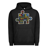 Autism Puzzle Piece Words Autistic Urban Hoodie | Teevron