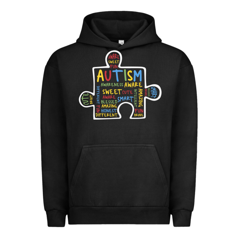 Autism Puzzle Piece Words Autistic Urban Hoodie by CowhideDigitalArt | Teevron