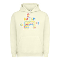 Pigment Pistachio Autism Puzzle Piece Words Autistic Urban Hoodie - CowhideDigitalArt
