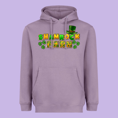 St. Patrick's Shamrock Farm Heavyweight Hoodie Designed By Cowgirlartshop