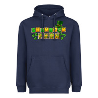 Navy St. Patrick's Shamrock farm Heavyweight Hoodie - CowGirlArtShop